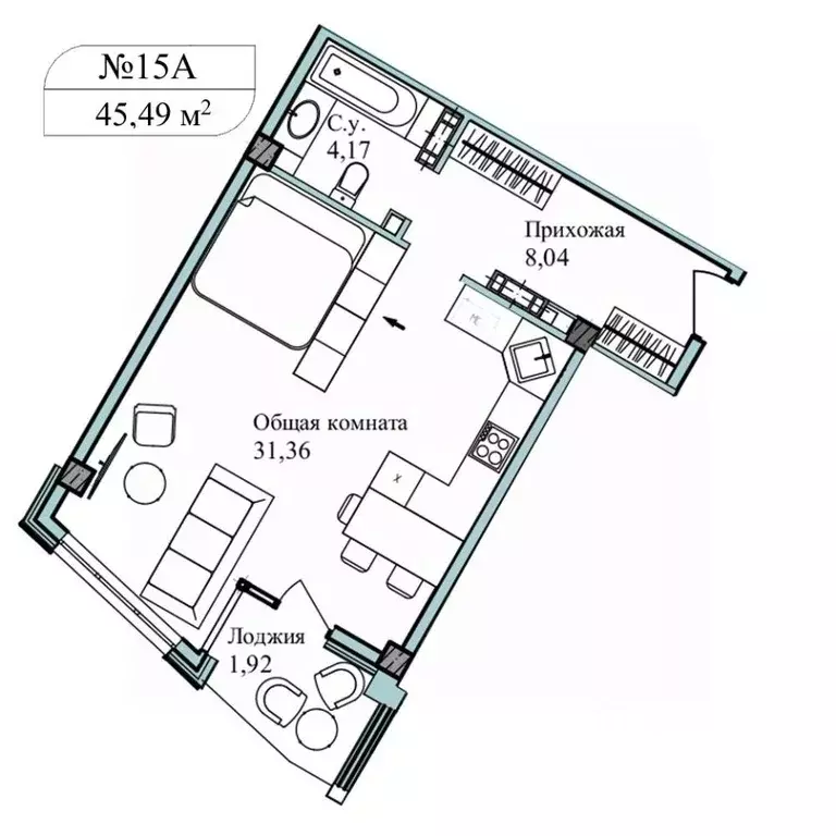 1-к кв. Севастополь ул. Летчиков, 10 (46.8 м) - Фото 0