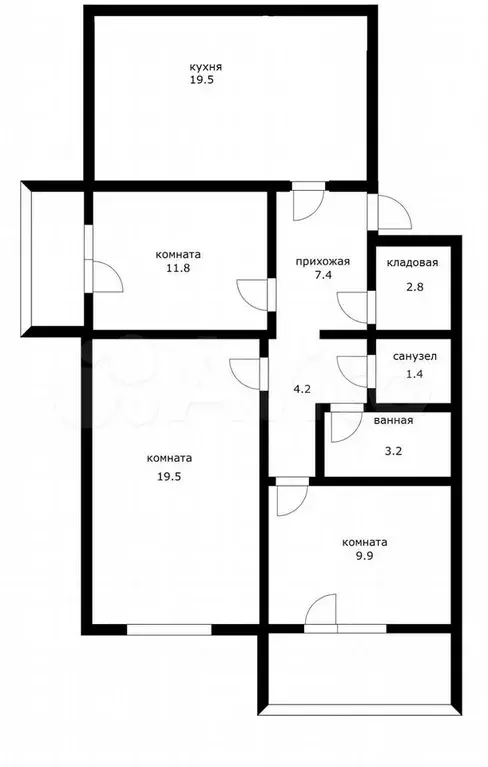 3-к. квартира, 80 м, 16/16 эт. - Фото 0