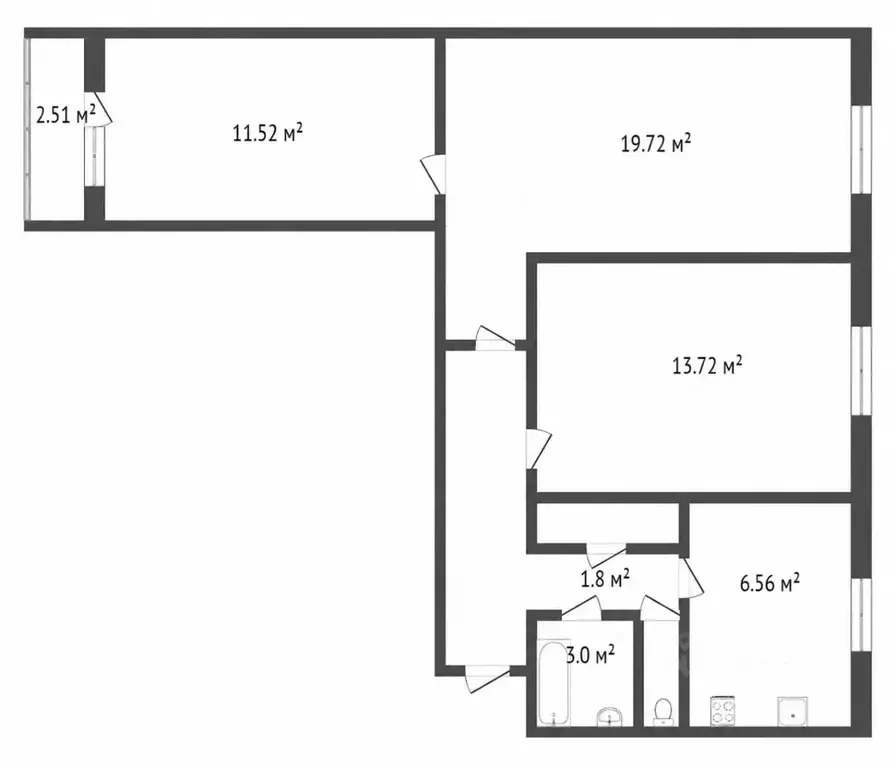 3-к кв. Москва Алтуфьевское ш., 58А (63.1 м) - Фото 2