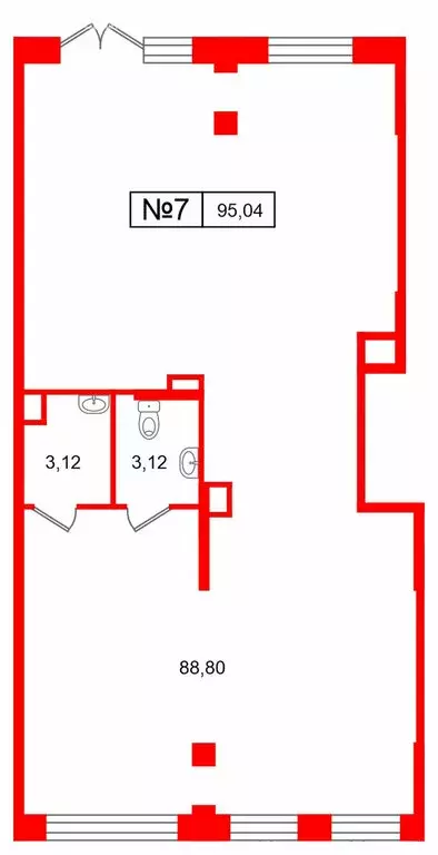 Помещение свободного назначения (95.04 м) - Фото 2