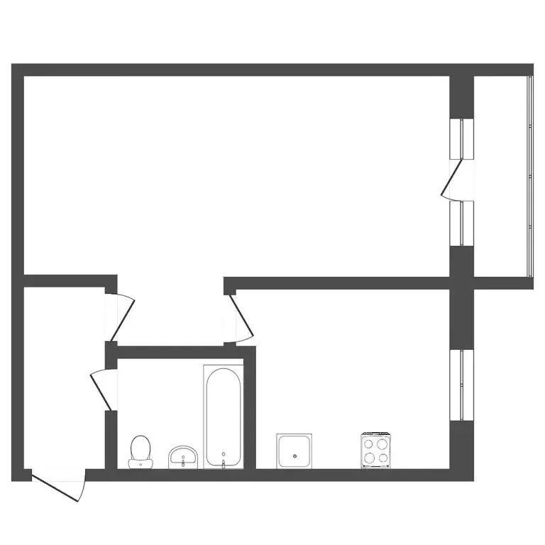 1-комнатная квартира: Пермь, улица Куйбышева, 1 (30.2 м) - Фото 1