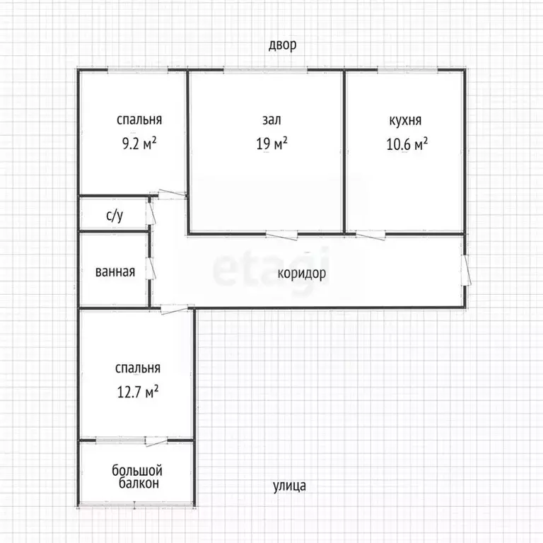 3-к кв. Адыгея, Майкоп ул. 2-я Короткая, 12 (70.5 м) - Фото 2