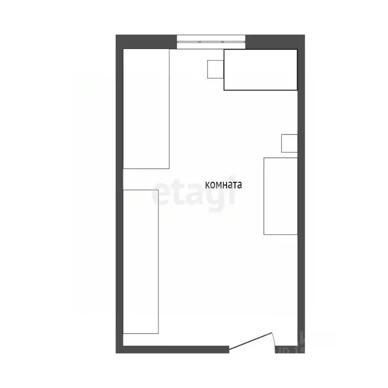 Комната Коми, Ухта Октябрьская ул., 25 (10.4 м) - Фото 2