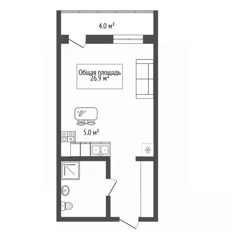 Студия Новосибирская область, Новосибирск 1-я Чулымская ул., 112/5 ... - Фото 2