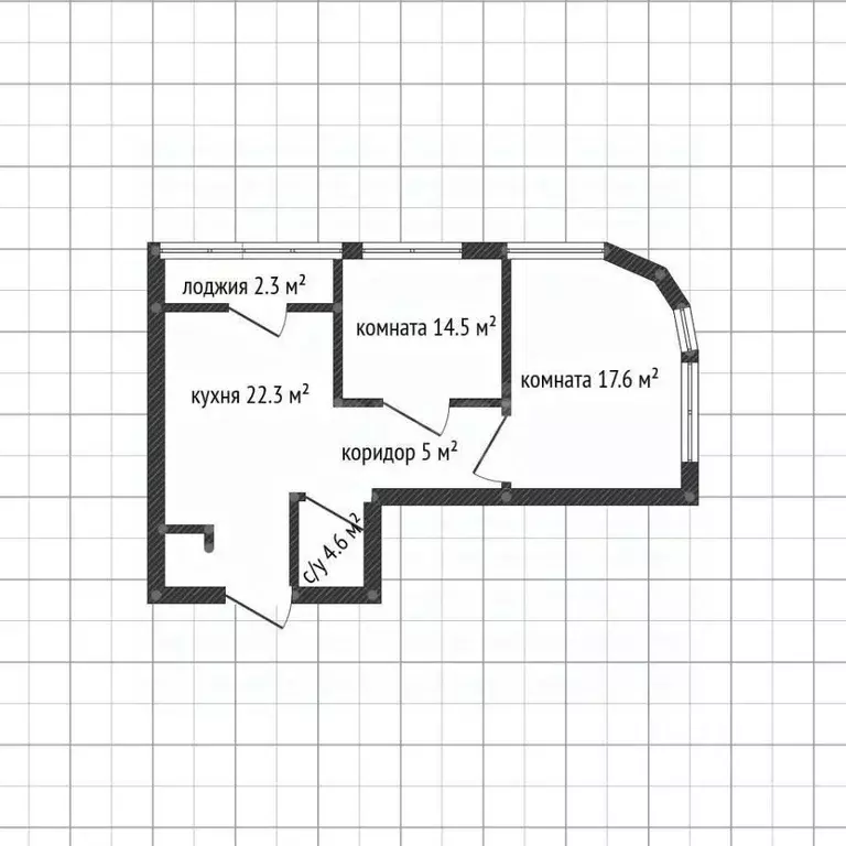 2-к кв. Адыгея, Майкоп ул. Гагарина, 1 (70.6 м) - Фото 2
