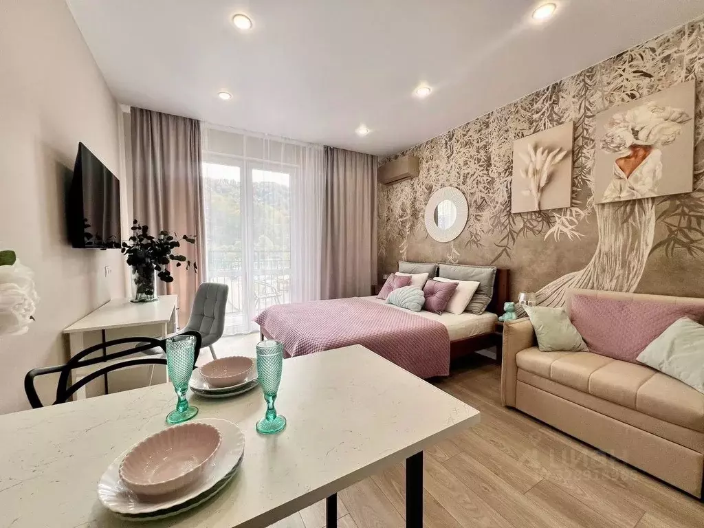 Студия Краснодарский край, Сочи ул. Искры, 88к8 (31.0 м) - Фото 1