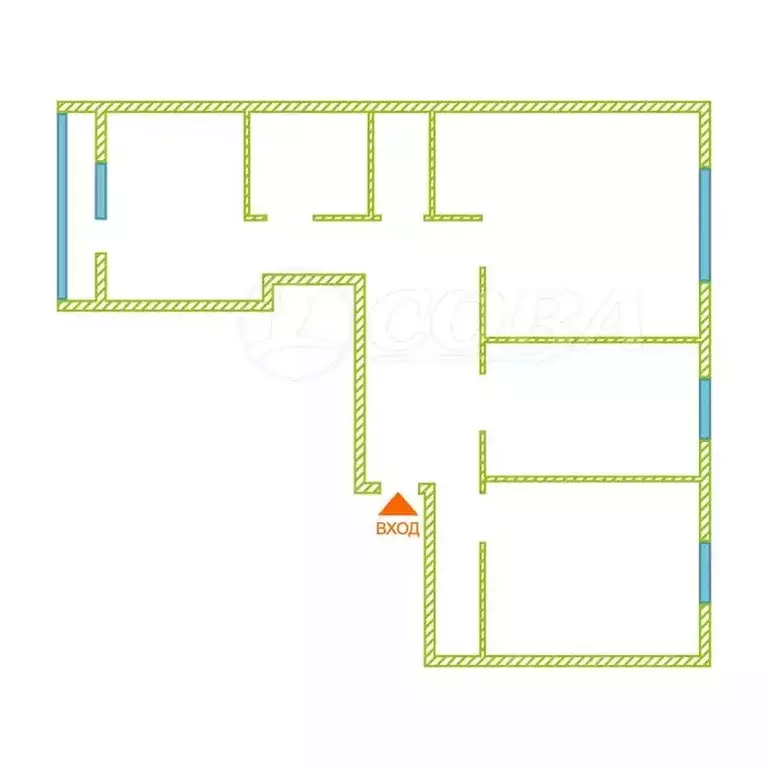 3-к кв. Курганская область, Курган Заозерный жилрайон, 6-й мкр, 6 ... - Фото 2