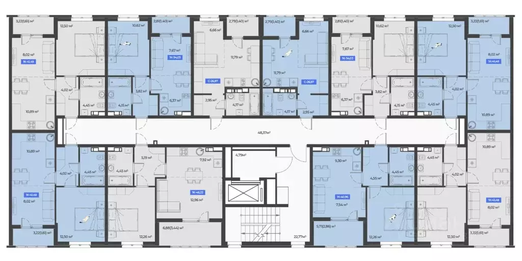 1-к кв. Краснодарский край, Краснодар ул. Краеведа Соловьева, 4 (41.49 ... - Фото 2