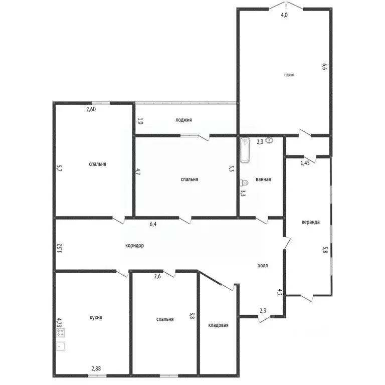 3-к кв. Башкортостан, Давлеканово Уральская ул., 42 (62.5 м) - Фото 2