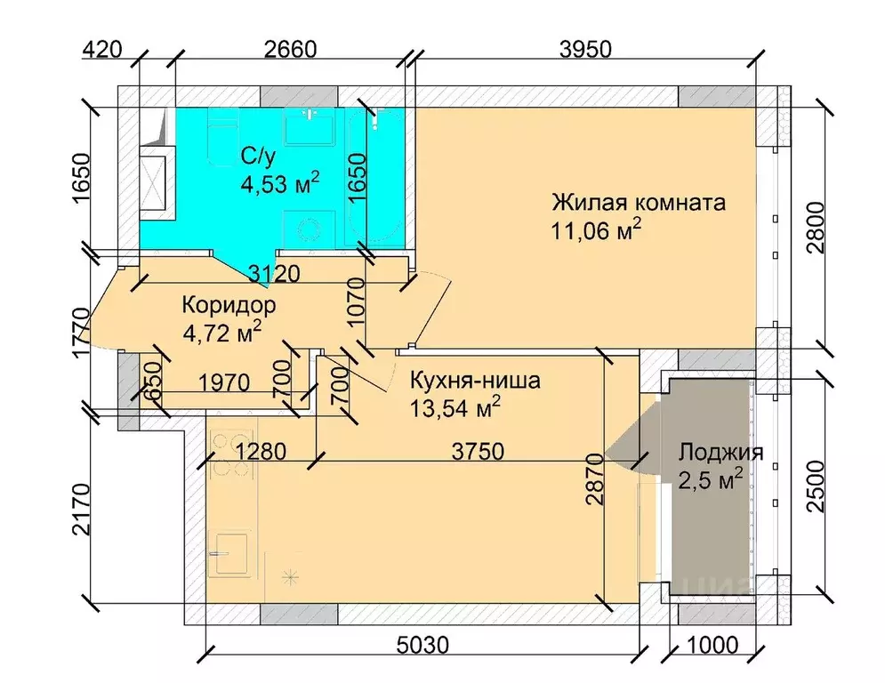 2-к кв. Кемеровская область, Кемерово ул. Дружбы, 10 (36.1 м) - Фото 1