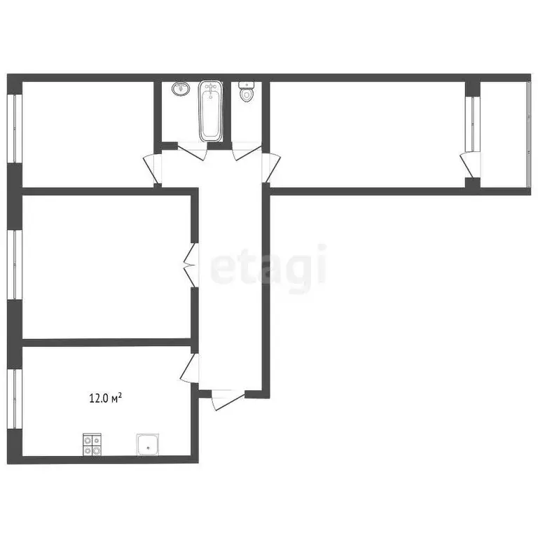 3-комнатная квартира: Муром, улица Чкалова, 29 (62.5 м) - Фото 0