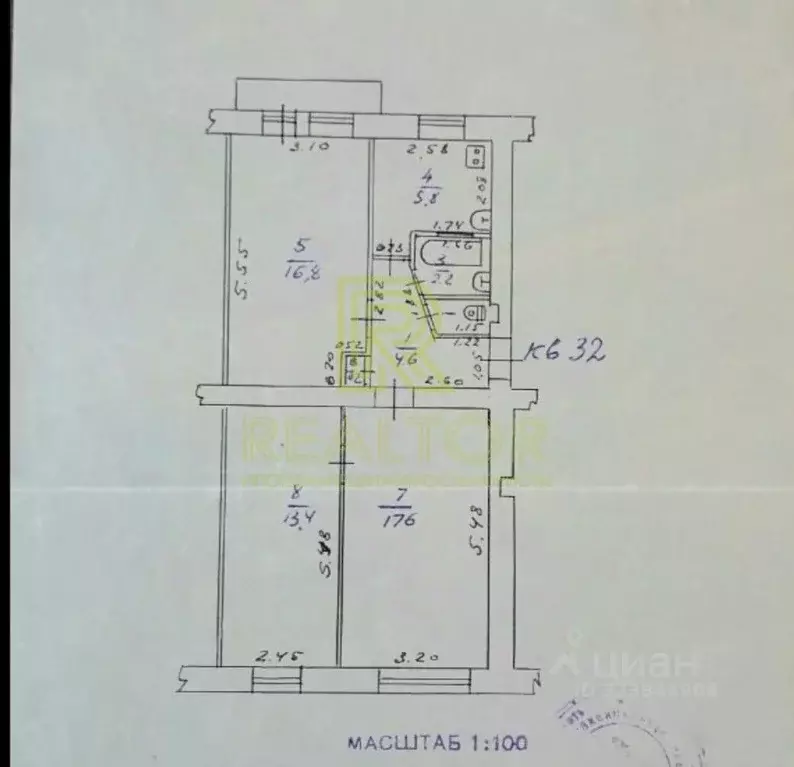 3-к кв. Ростовская область, Красный Сулин Братская ул. (61.5 м) - Фото 2