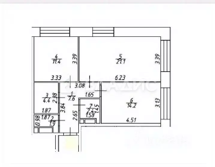 2-к кв. Москва ул. Корабельная, 3А (63.0 м) - Фото 2