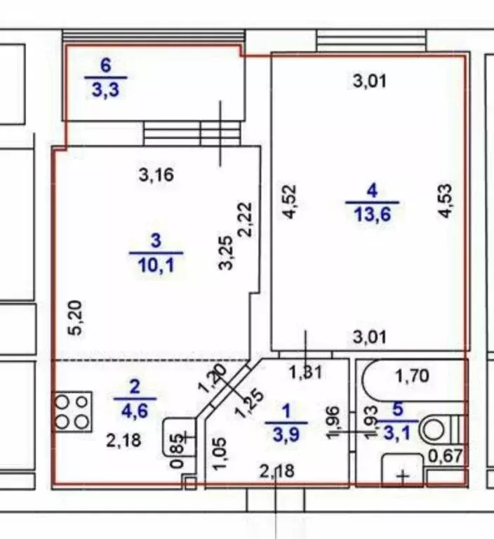 1-комнатная квартира: Анкудиновка, ул. Русская, 10 (35.3 м) - Фото 1