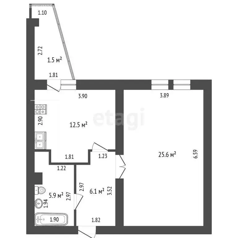 1-комнатная квартира: Развилка, 42 (50.1 м) - Фото 0