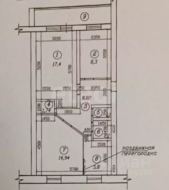 3-к кв. Татарстан, Казань ул. Восход, 3 (60.0 м) - Фото 2