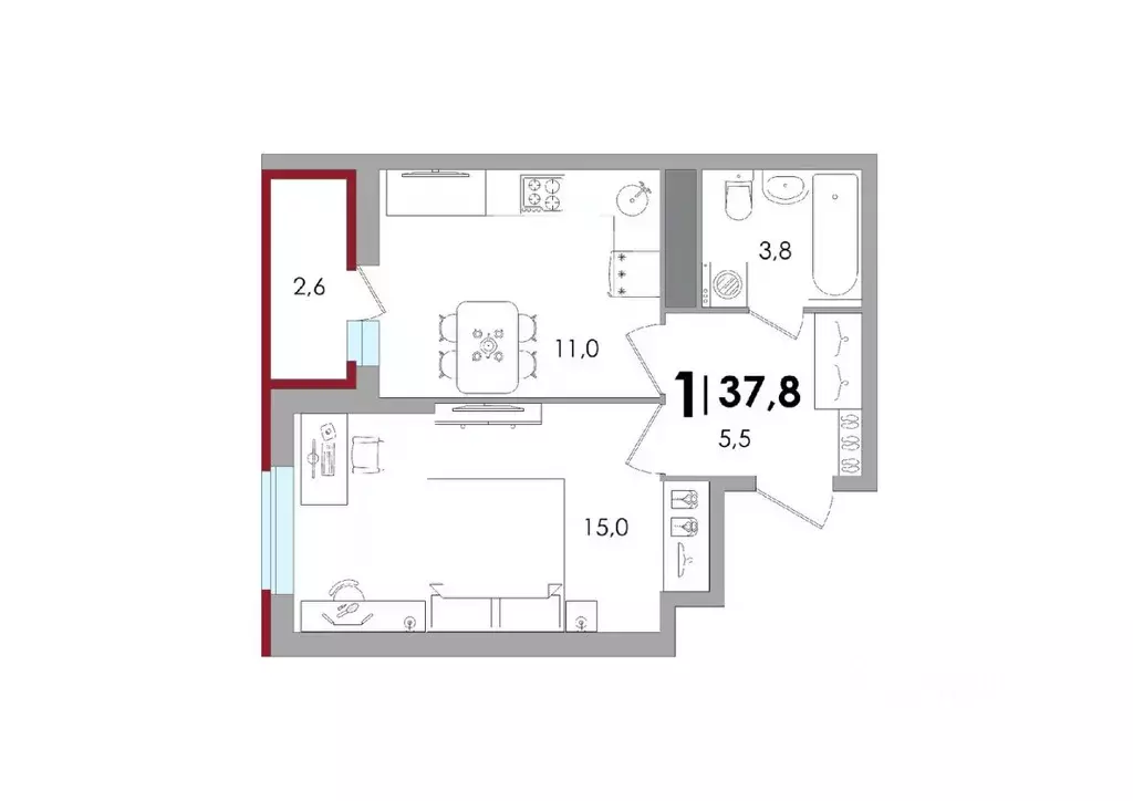 1-к кв. Тверская область, Калининский муниципальный округ, д. Батино ... - Фото 1