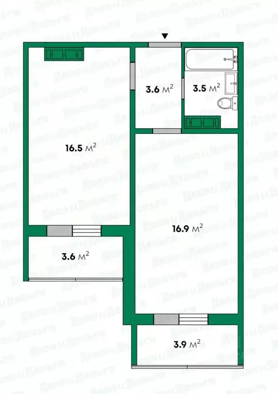 2-к кв. Кировская область, Киров Коминтерновский мкр, ул. Павла ... - Фото 2