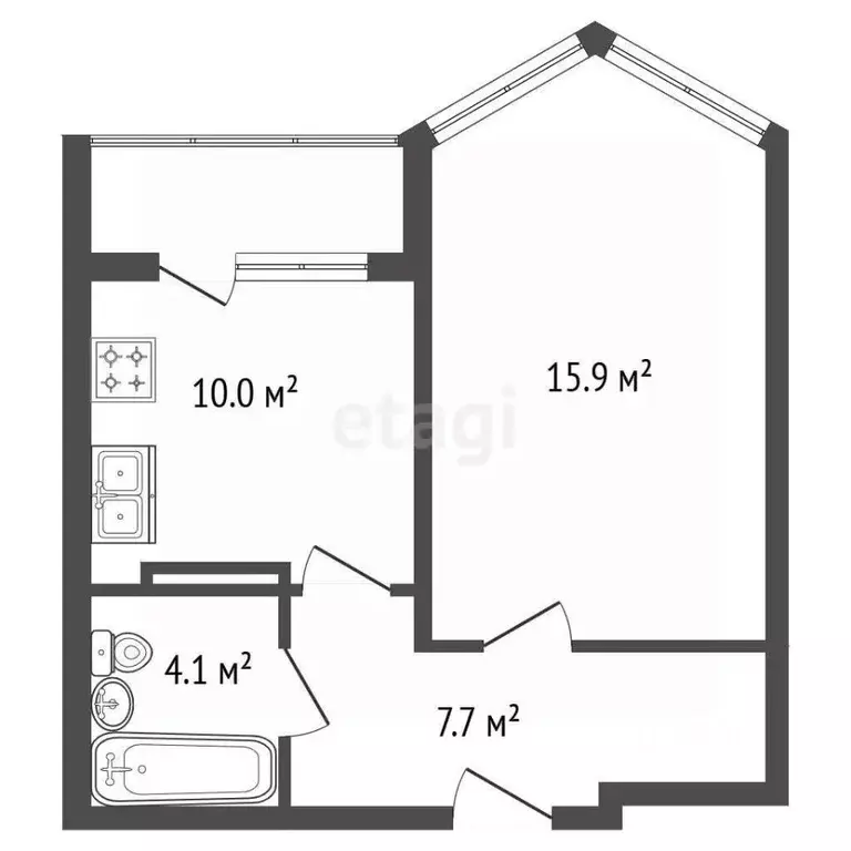 1-к кв. Ленинградская область, Мурино Всеволожский район, ул. Шоссе в ... - Фото 1