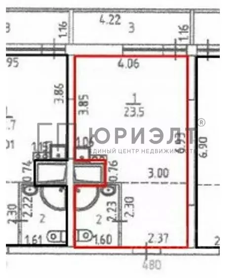 Студия Свердловская область, Екатеринбург ул. Рощинская, 21к2 (27.1 м) - Фото 2