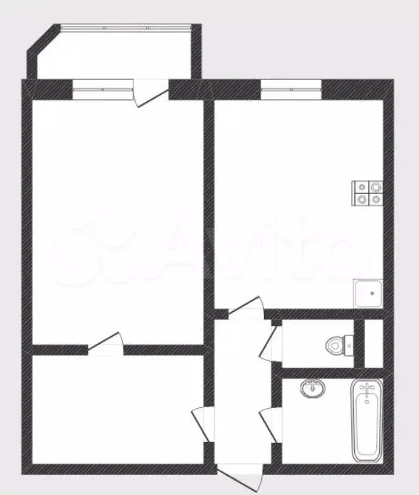 1-к. квартира, 37 м, 3/10 эт. - Фото 0