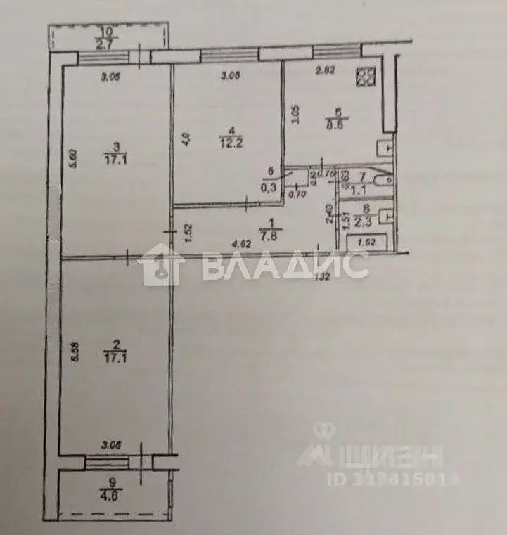 3-к кв. Башкортостан, Уфа Батырская ул., 10 (63.0 м) - Фото 1