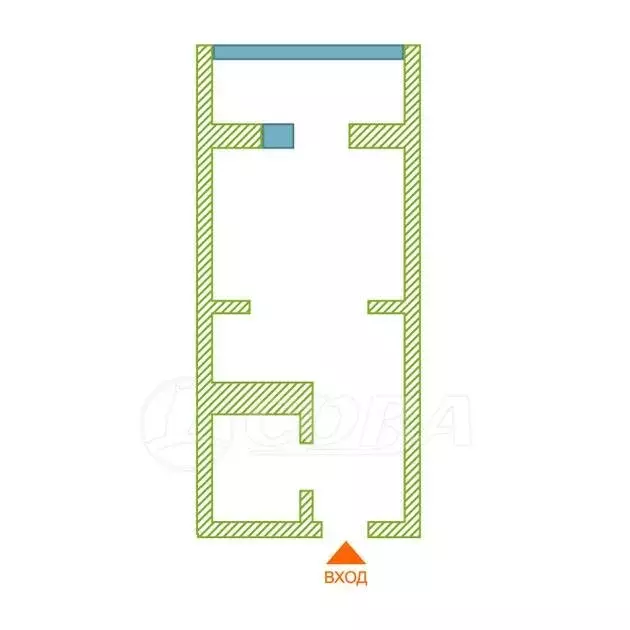 Квартира-студия: деревня Патрушева, улица Александра Пушкина, 14 (23.3 ... - Фото 1