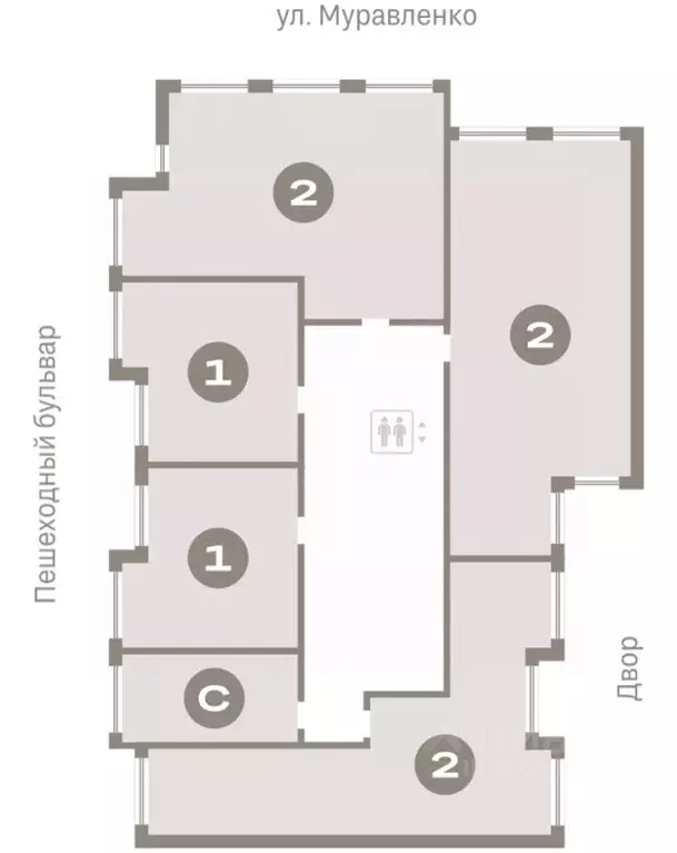 Студия Тюменская область, Тюмень ул. Муравленко, 9к3 (19.89 м) - Фото 1
