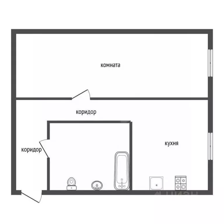 1-к кв. Воронежская область, Воронеж ул. Писателя Маршака, 9 (30.0 м) - Фото 2