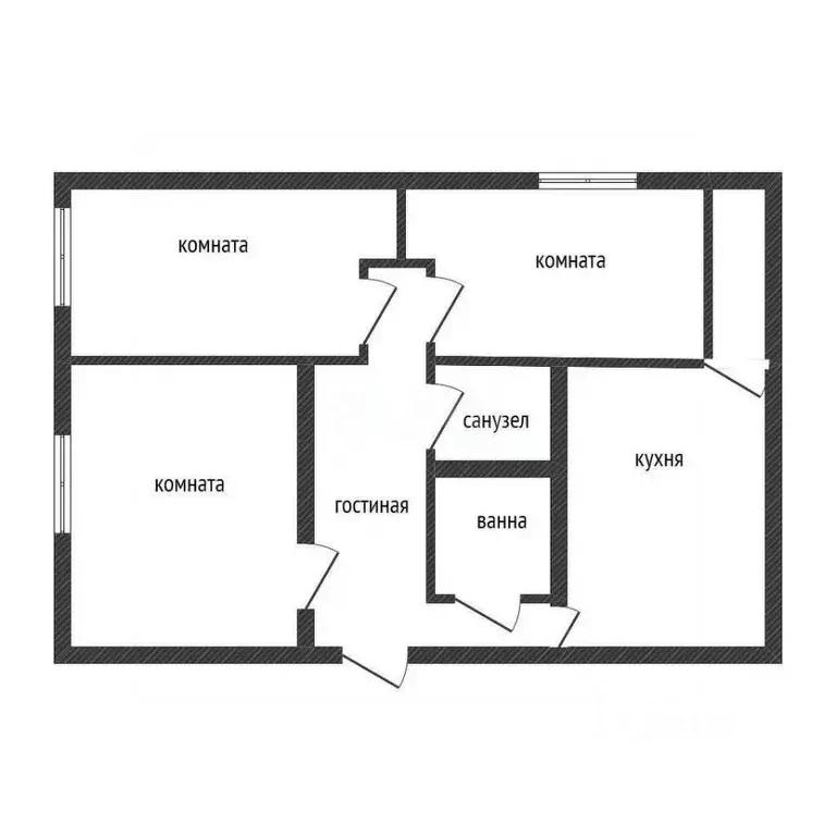 3-к кв. Смоленская область, Смоленский муниципальный округ, пос. ... - Фото 1