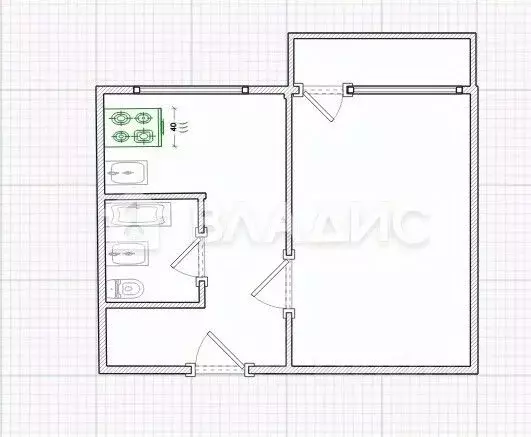 1-к кв. Пензенская область, Пенза Экспериментальная ул., 3 (30.4 м) - Фото 2
