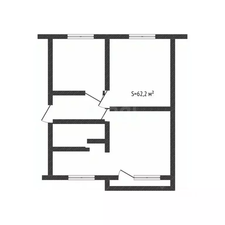 3-к кв. Алтайский край, Бийск Социалистическая ул., 108 (62.2 м) - Фото 2