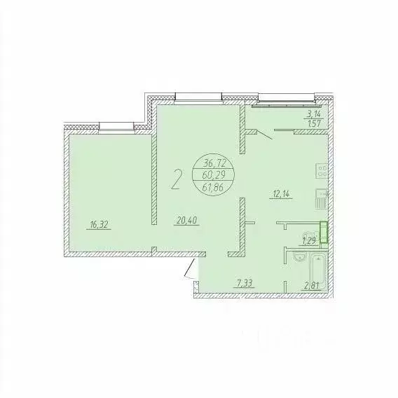 2-к кв. Сахалинская область, Анивский городской округ, с. Новотроицкое ... - Фото 1