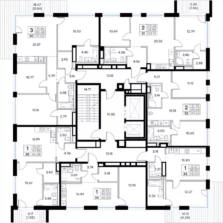 2-к кв. Татарстан, Казань Глоракс Премиум Экосити жилой комплекс ... - Фото 2