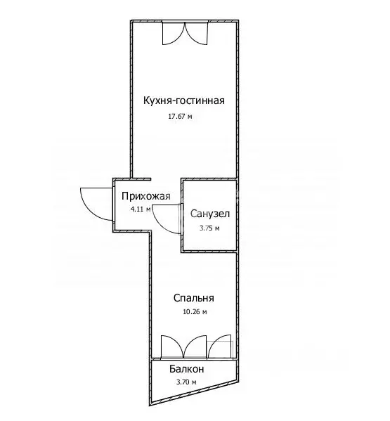 1-к кв. Ульяновская область, Ульяновск ул. Юго-западная, 14 (39.1 м) - Фото 1