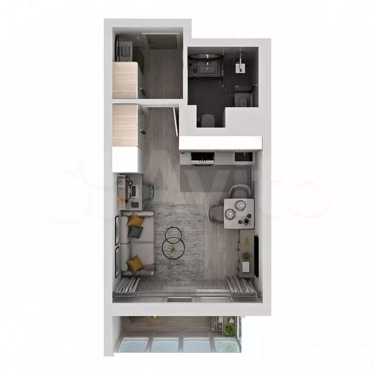 Квартира-студия, 22,7 м, 8/9 эт. - Фото 1