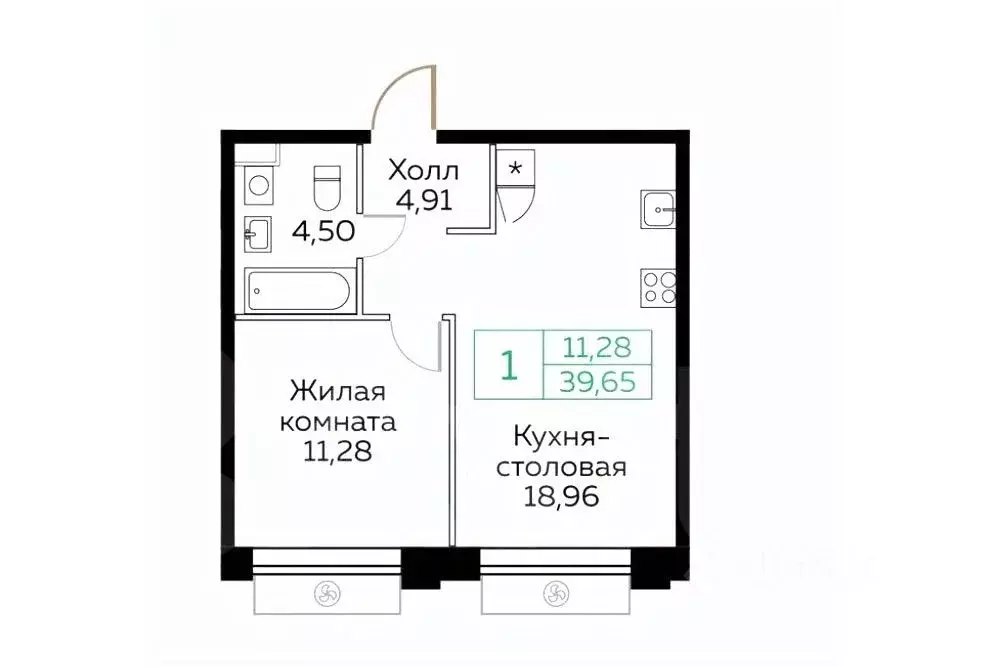 2-к кв. Московская область, Мытищи Новомытищинский просп., 4А (39.7 м) - Фото 1