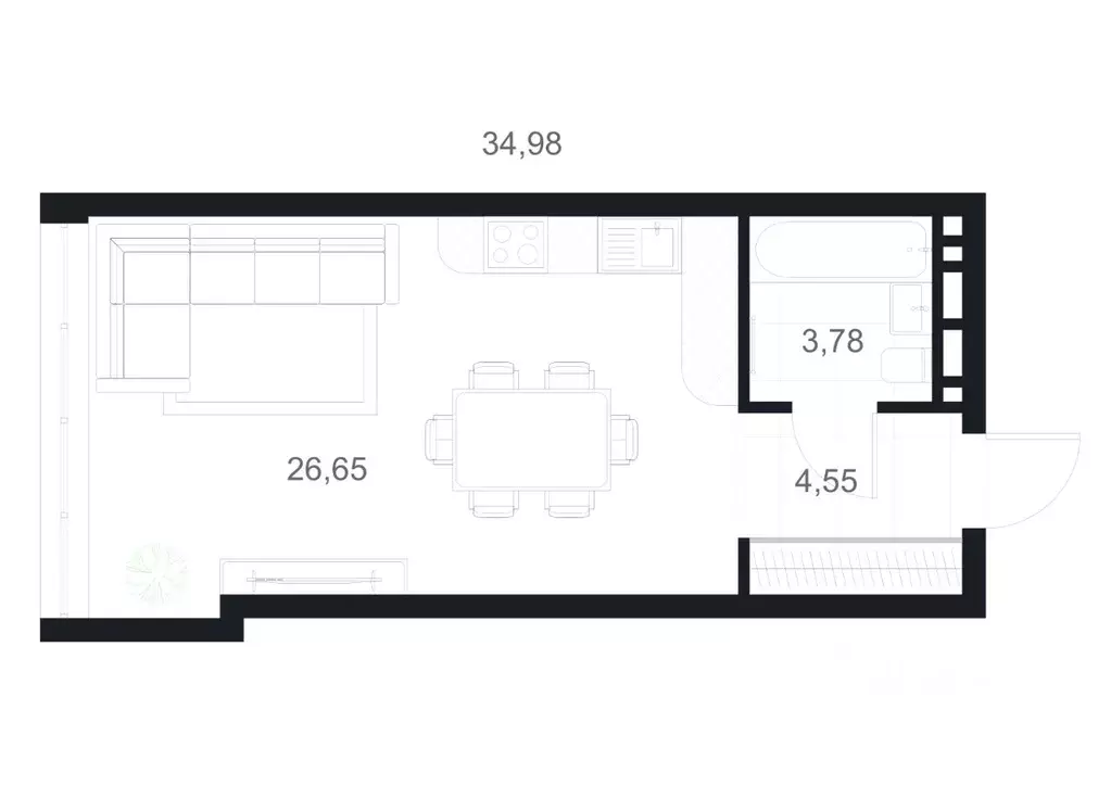 Студия Дагестан, Каспийск ул. М. Халилова, 1А (34.98 м) - Фото 1