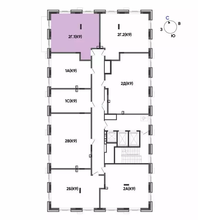 2-комнатная квартира: Казань, территория ГСК Автоград, 1/121 (53.16 м) - Фото 1