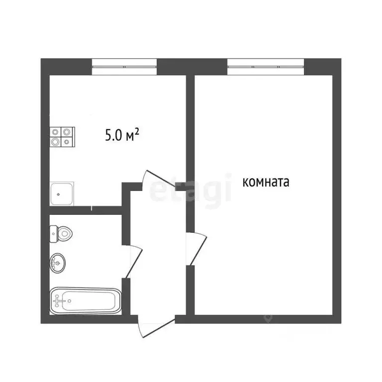 1-к кв. Ростовская область, Ростов-на-Дону Северный мкр, ул. ... - Фото 1