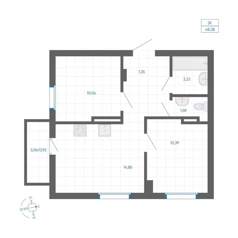 2-к кв. Челябинская область, Челябинский городской округ, пос. ... - Фото 1