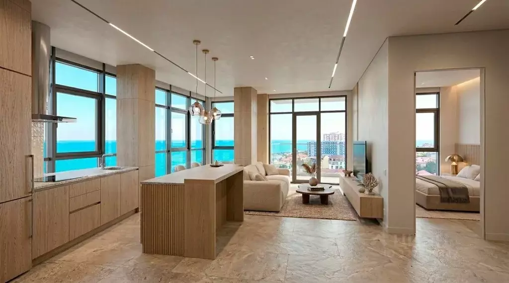 Студия Краснодарский край, Сочи ул. Просвещения, 32 (66.0 м) - Фото 1