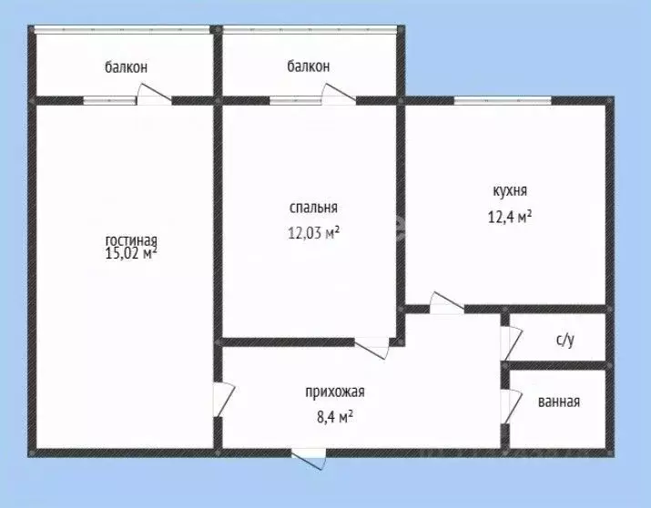 2-к кв. Дагестан, Махачкала ул. Лаптиева, 82 (59.0 м) - Фото 2