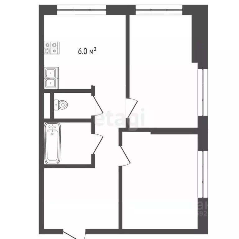 2-к кв. Коми, Сыктывкар ул. Ленина, 34 (46.1 м) - Фото 1