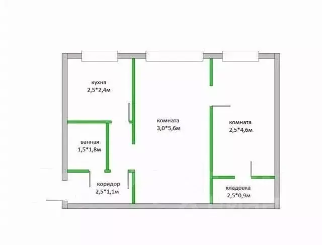 2-к кв. Томская область, Томск тракт Иркутский, 164 (43.0 м) - Фото 1