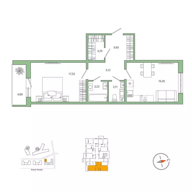 1-комнатная квартира: Гатчина, микрорайон Въезд, жилой комплекс IQ ... - Фото 1