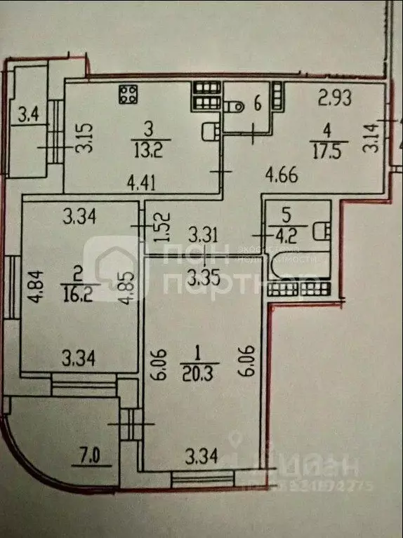 2-к кв. Санкт-Петербург просп. Космонавтов, 61к2 (73.3 м) - Фото 2