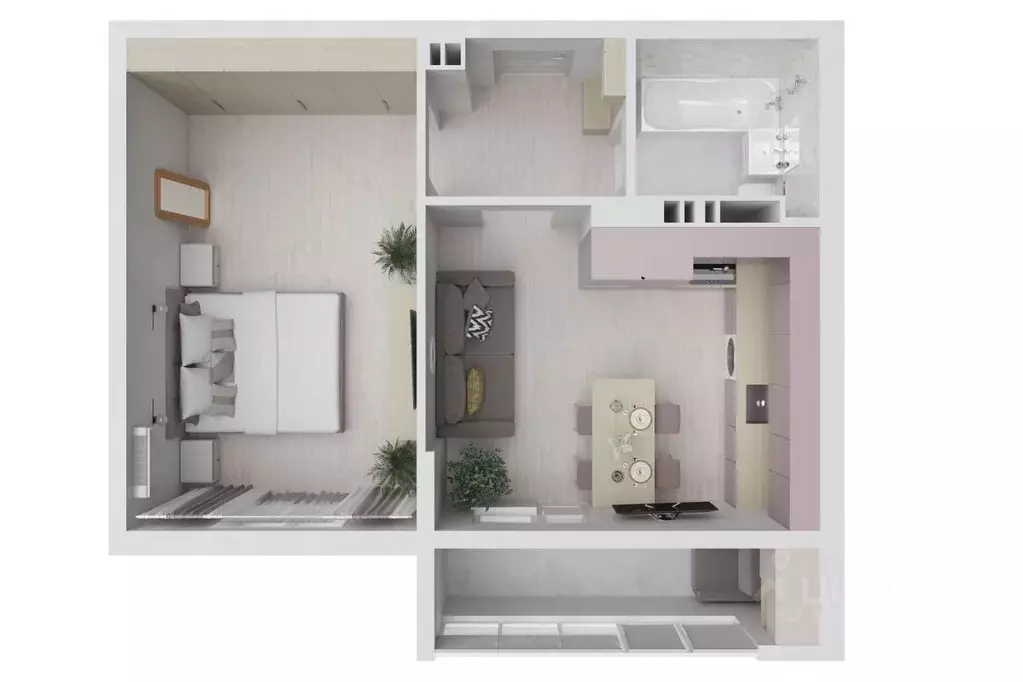 1-к кв. Крым, Евпатория Победа жилой комплекс (44.59 м) - Фото 2