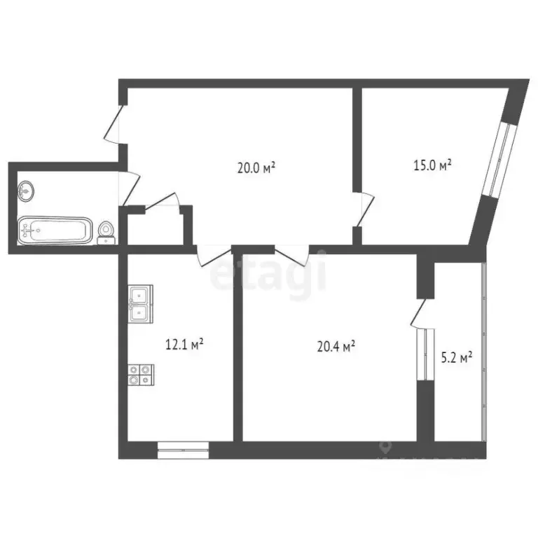 2-к кв. Краснодарский край, Новороссийск ул. Видова, 65 (73.8 м) - Фото 1