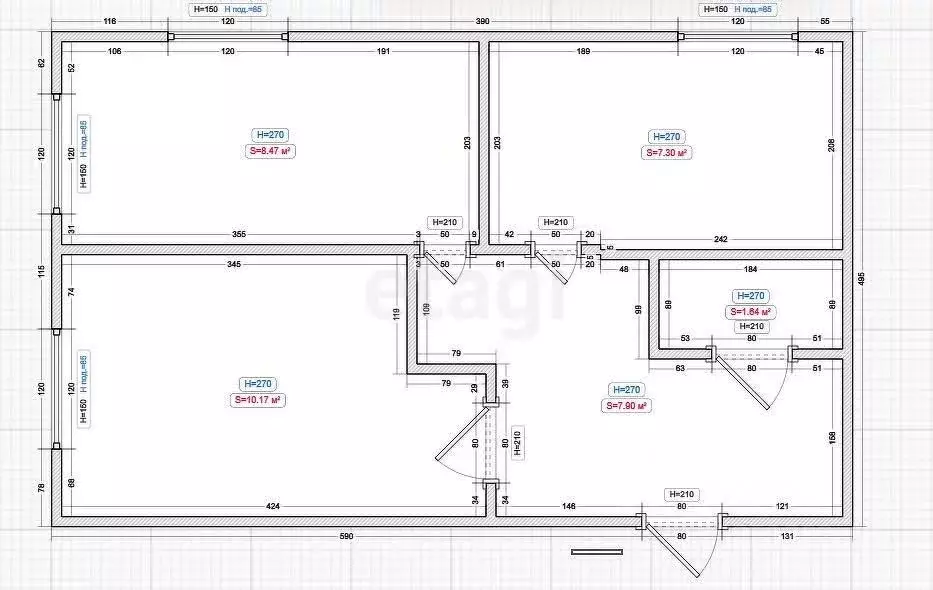 2-к кв. Ингушетия, Магас ул. Набережная (64.0 м) - Фото 2